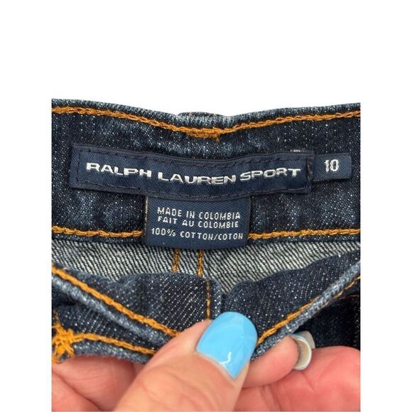 Ralph Lauren Sport Denim Shorts Blue Size 10 - Picture 2 of 4